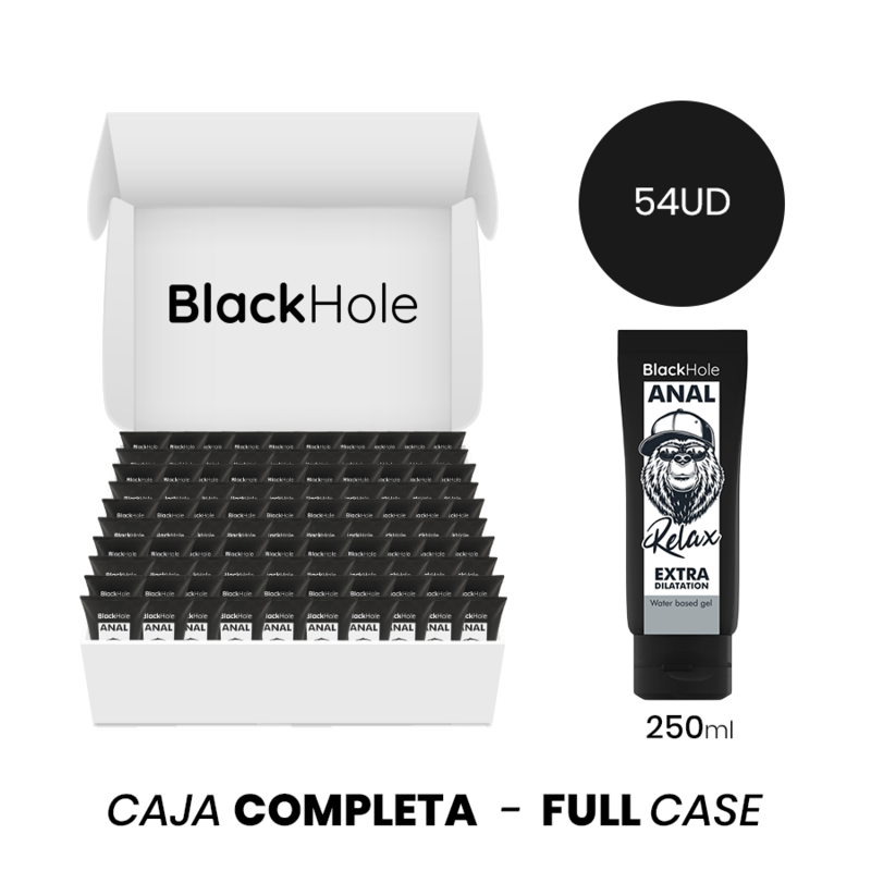 MOQ 54 - BLACK HOLE GEL BASE AGUA DILATACION ANAL 250 ML